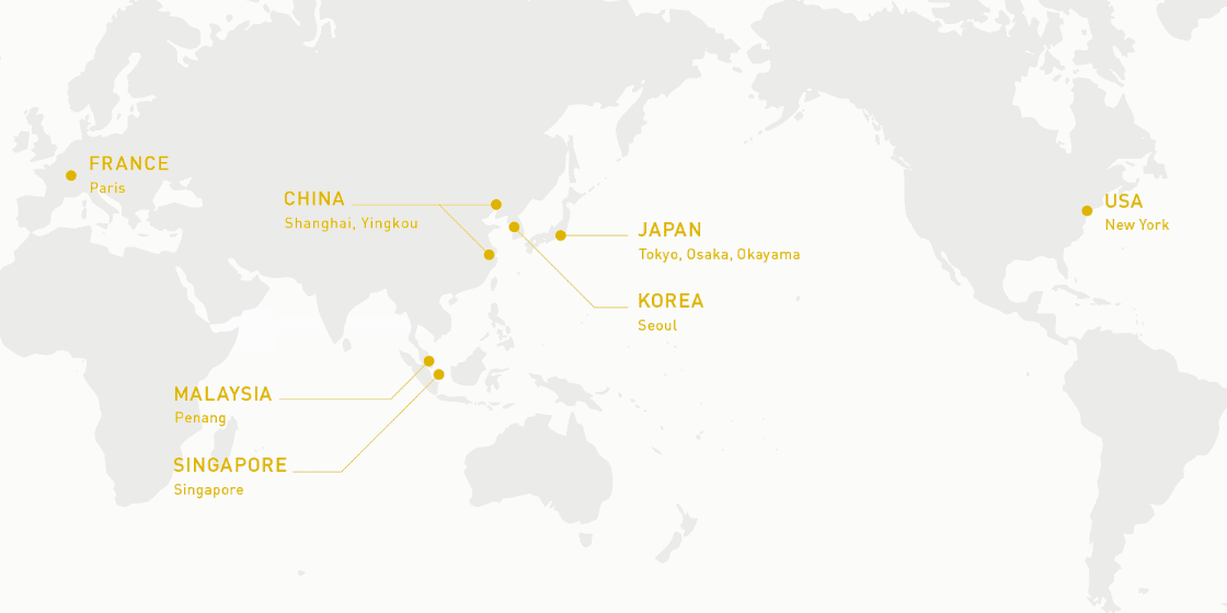 Production bases spread throughout Japan and overseas