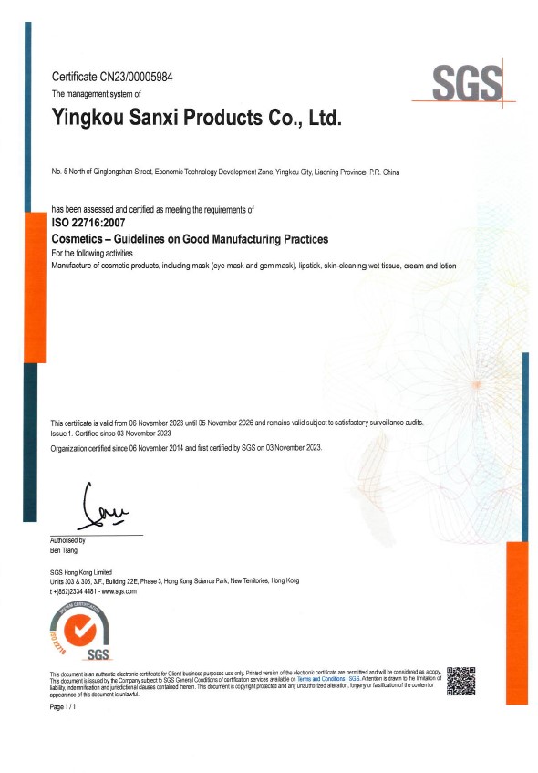 Yingkou Sanxi Products Co.,Ltd. (China)